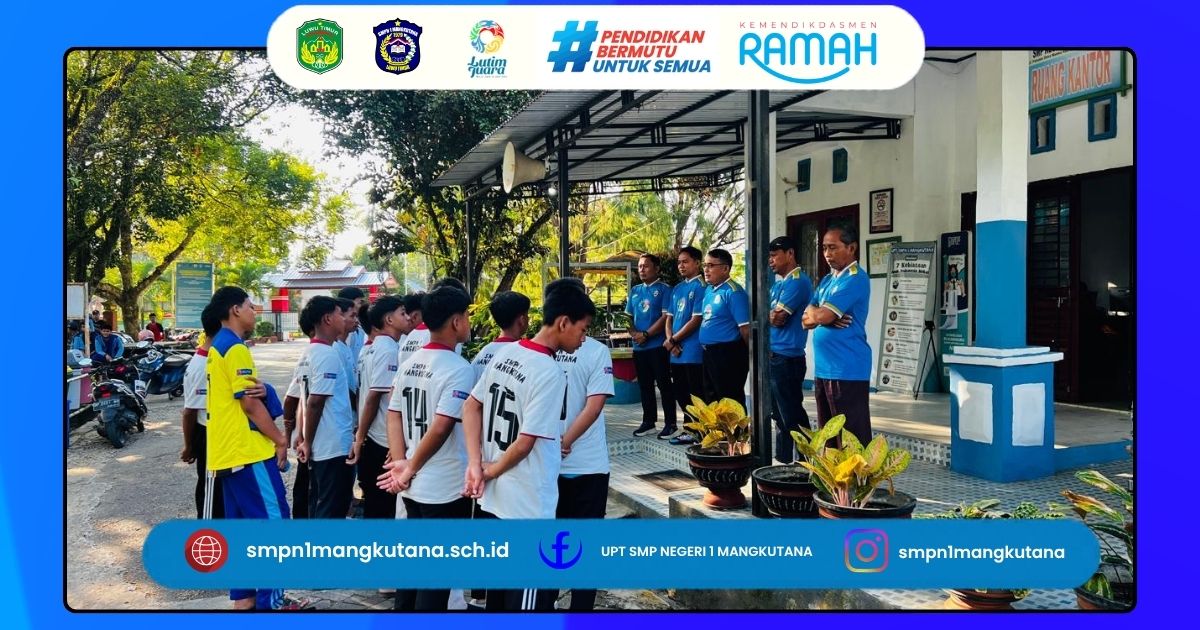 Kepala UPT SMPN 1 Mangkutana Lepas Tim Sepakbola Spentana Menuju Liga Pelajar U-15